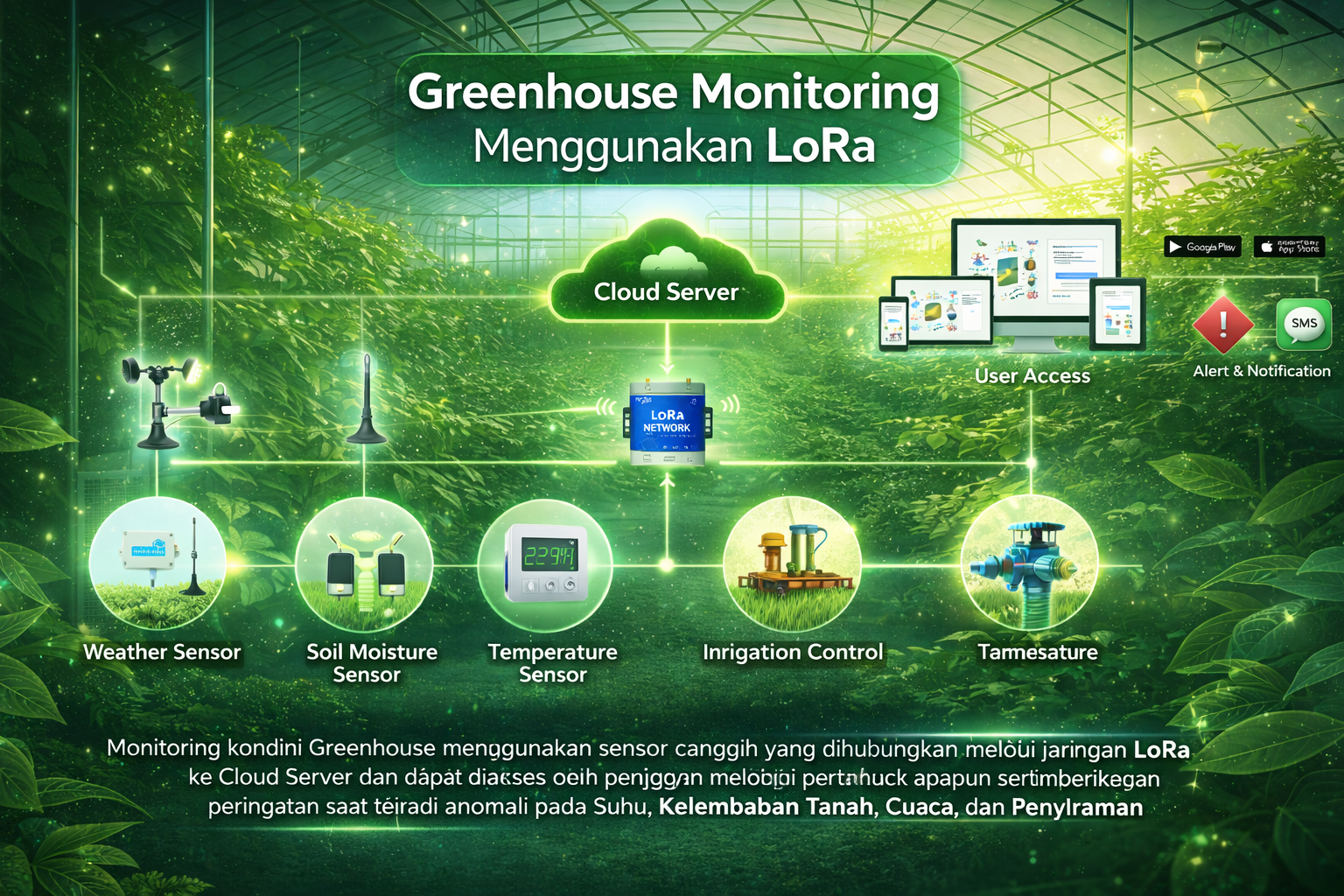Greenhouse Monitoring Menggunakan LoRa
